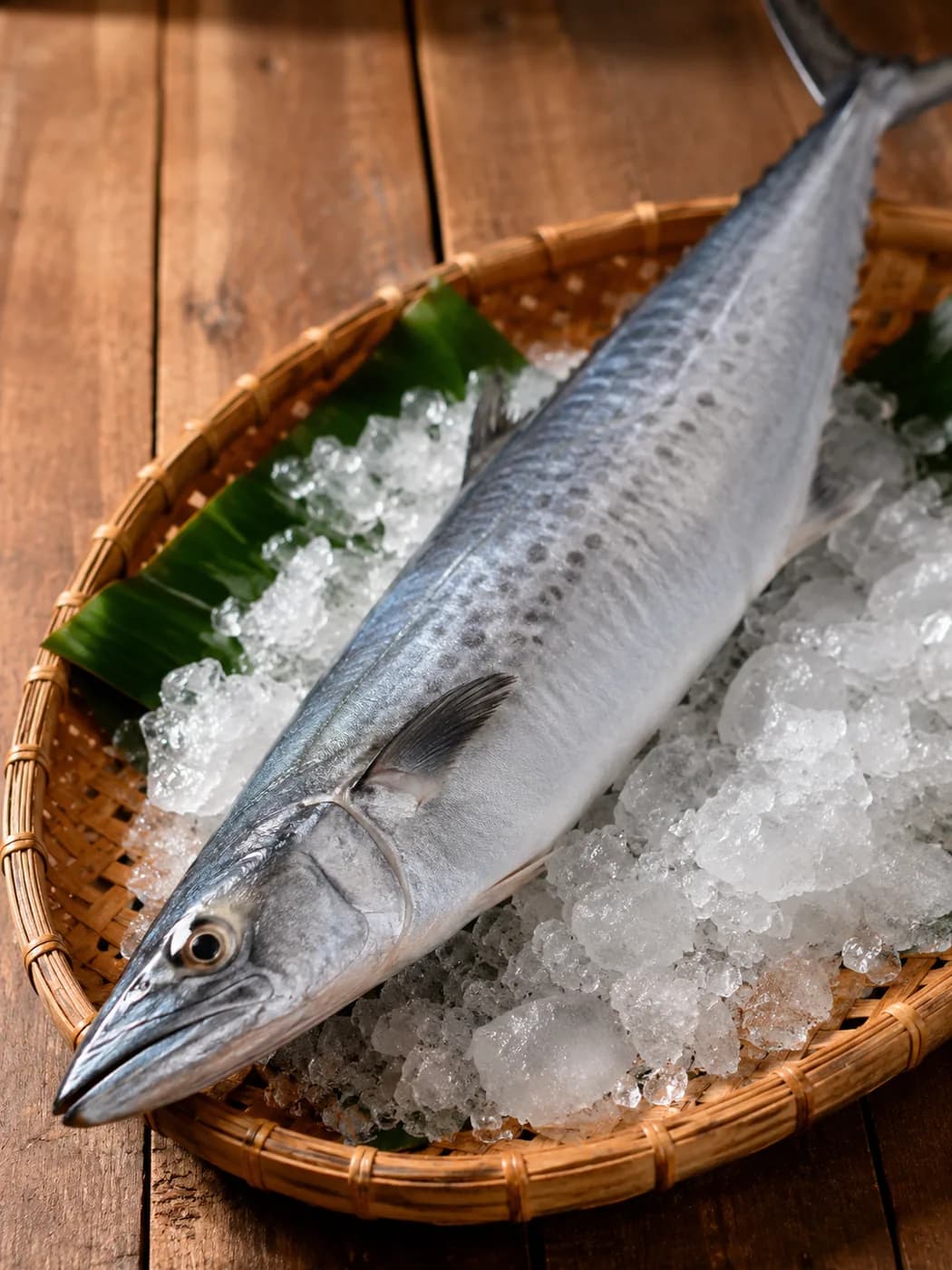 Ikan tenggiri segar di atas es, bahan utama pempek King Pempek